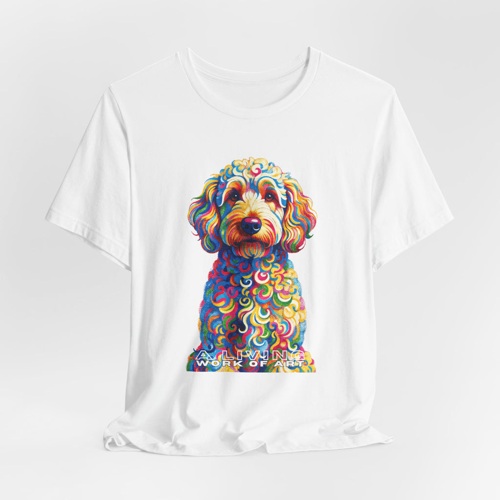Goldendoodle T Shirt | Living Work of Art Collection | Pointillism Style