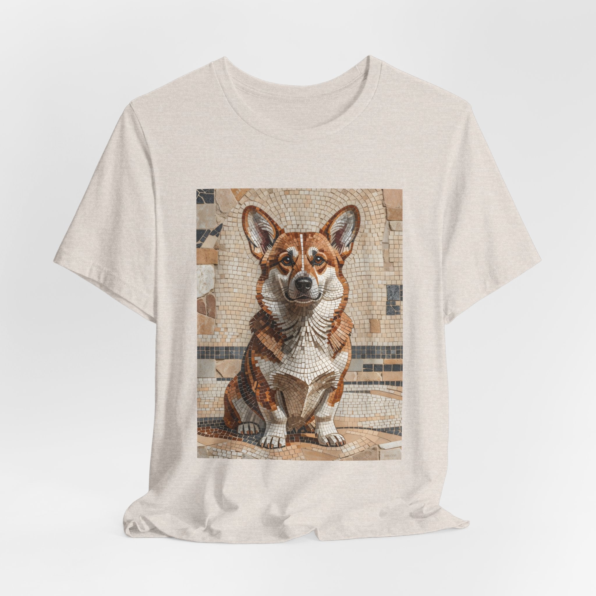Corgi T Shirt | Living Work of Art Collection | Mosaic Style