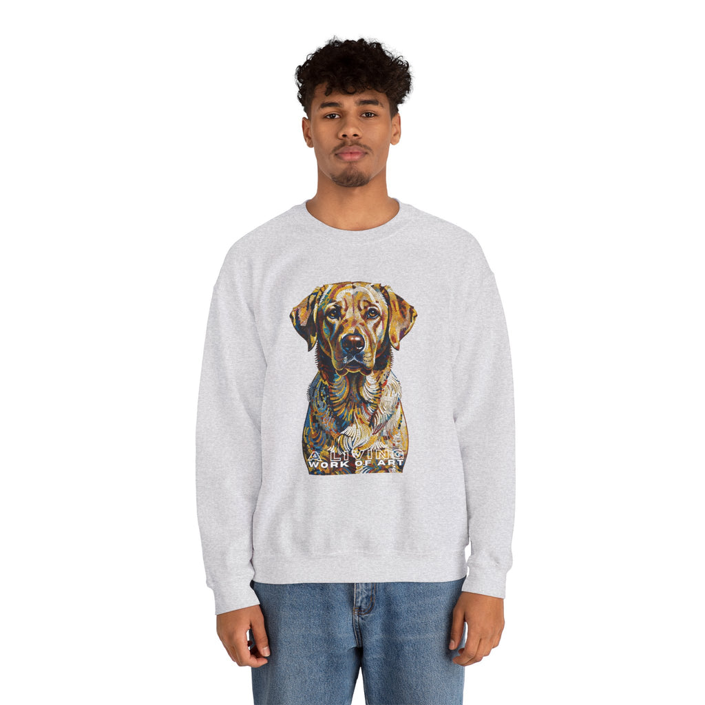 Labrador Retriever Sweatshirt | Living Work of Art Collection | Pointillism Style