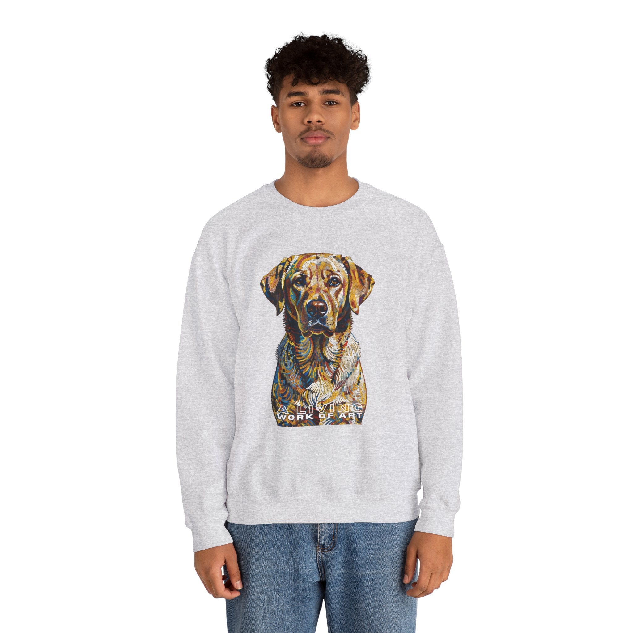 Labrador Retriever Sweatshirt | Living Work of Art Collection | Pointillism Style