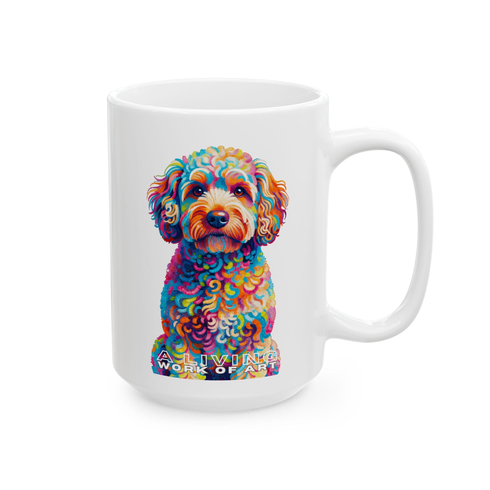 Schnoodle Coffee Mug | Living Work of Art Collection | Pointillism Style