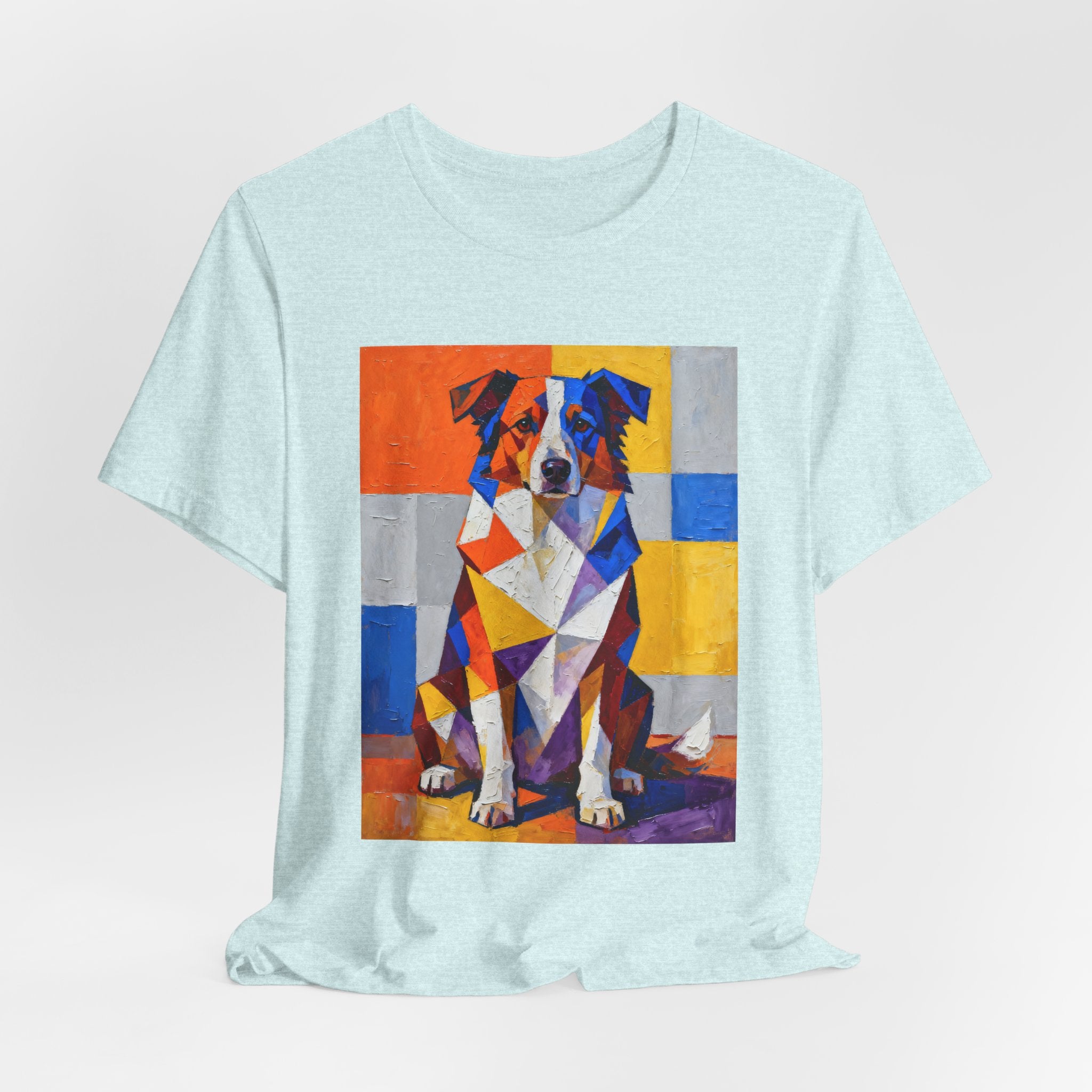 Australian Shepherd T Shirt | Living Work of Art Collection | Cubist Style