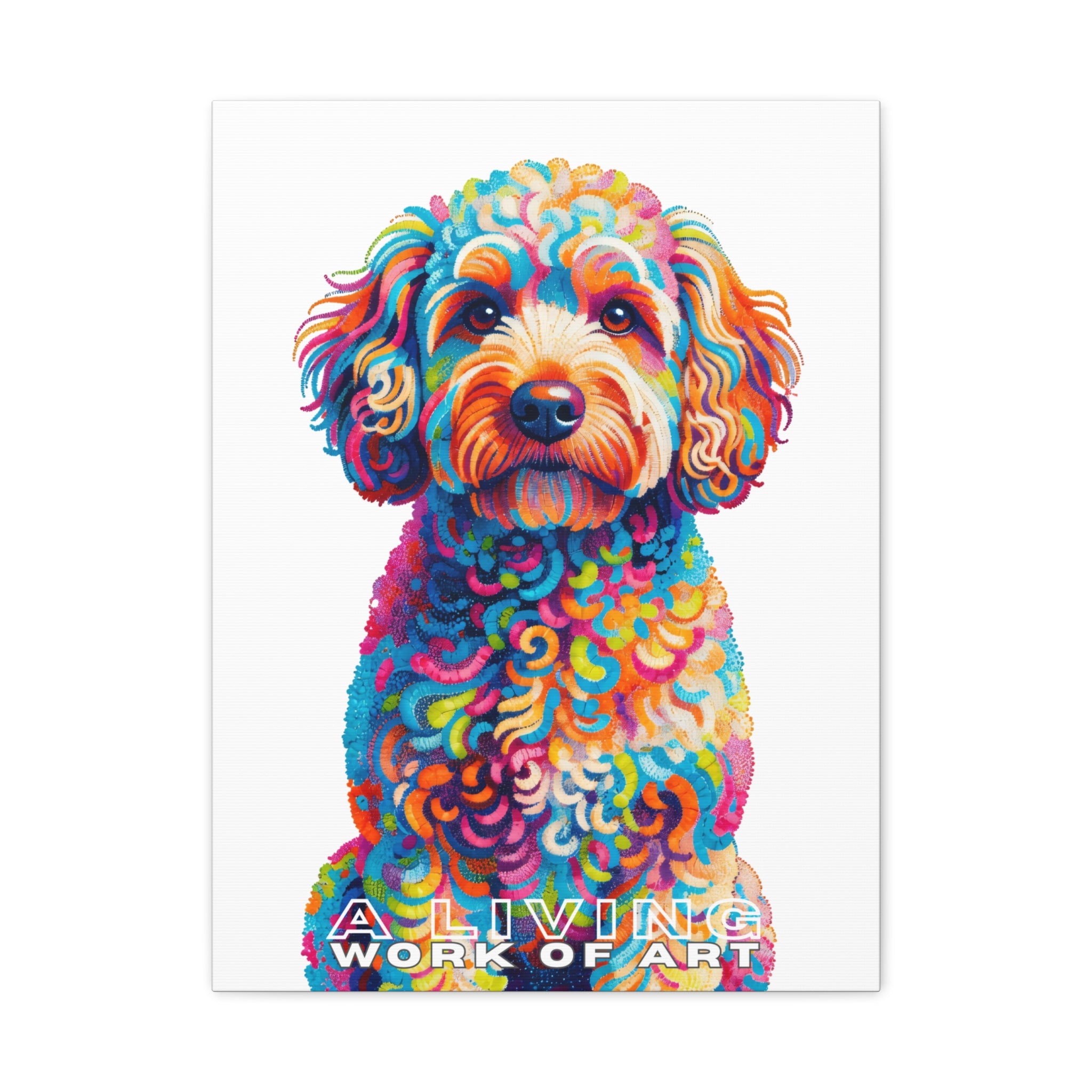 Schnoodle Canvas Wall Art | Living Work of Art Collection | Pointillism Style Print