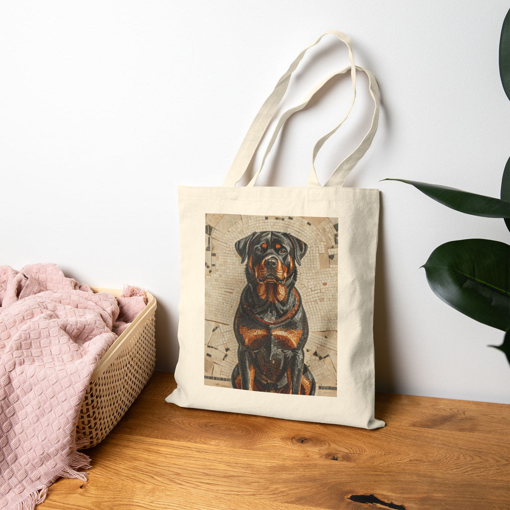 Rottweiler Tote Bag | Living Work of Art Collection | Mosaic Style