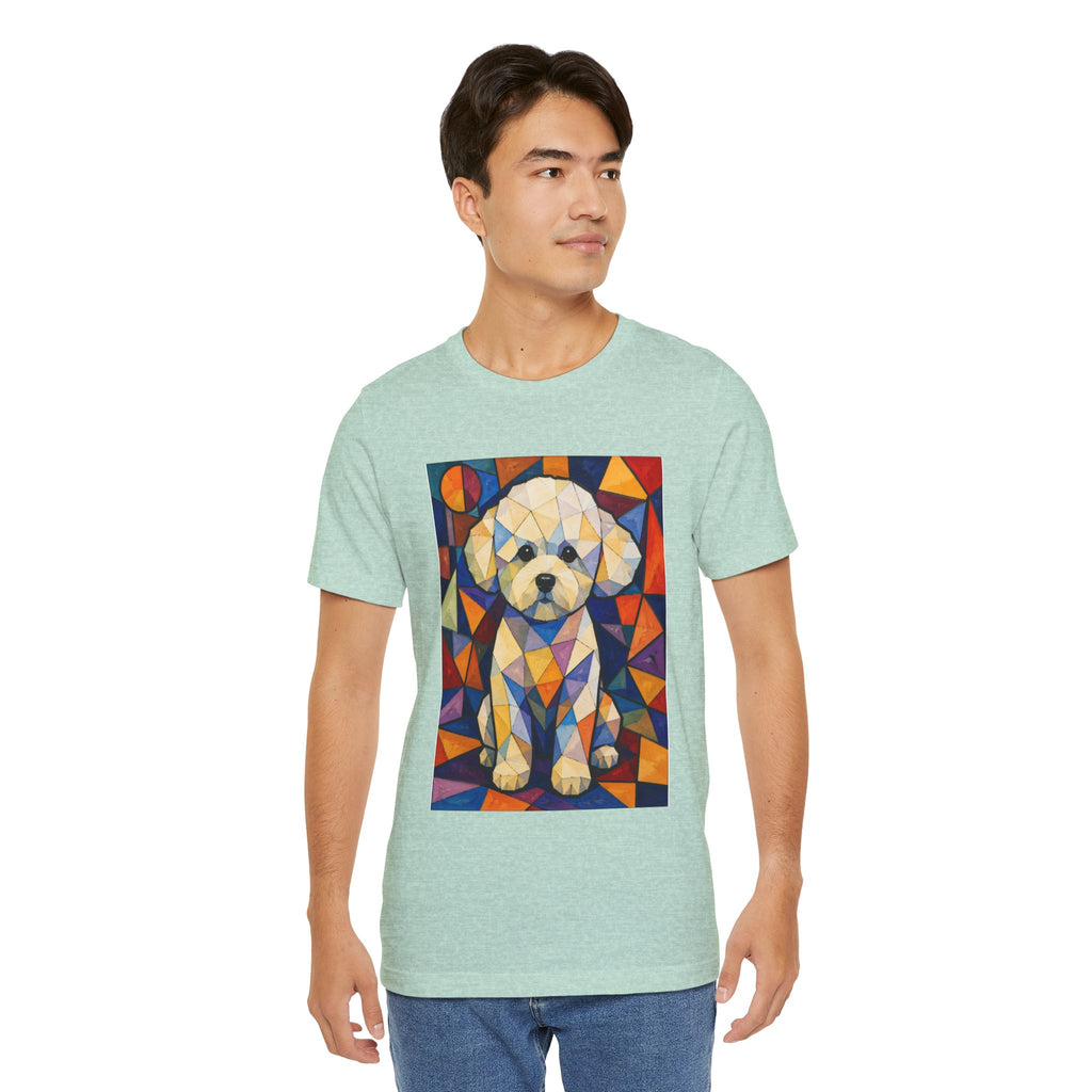 Bichon Frise T Shirt | Living Work of Art Collection | Cubist Style