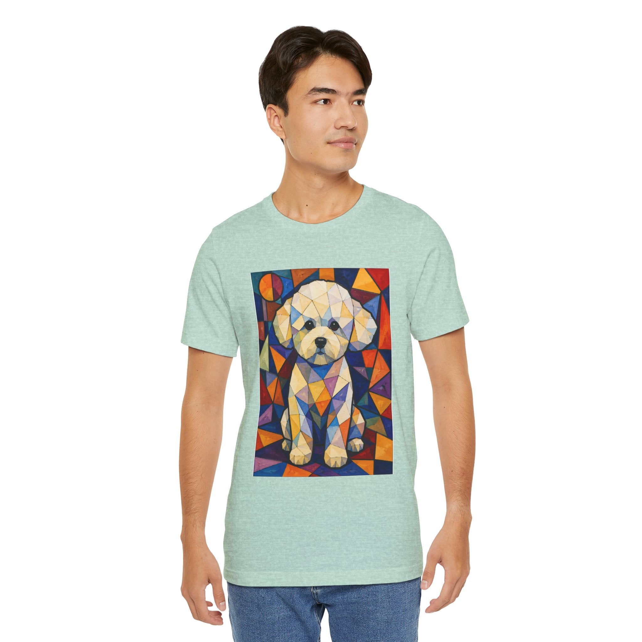 Bichon Frise T Shirt | Living Work of Art Collection | Cubist Style