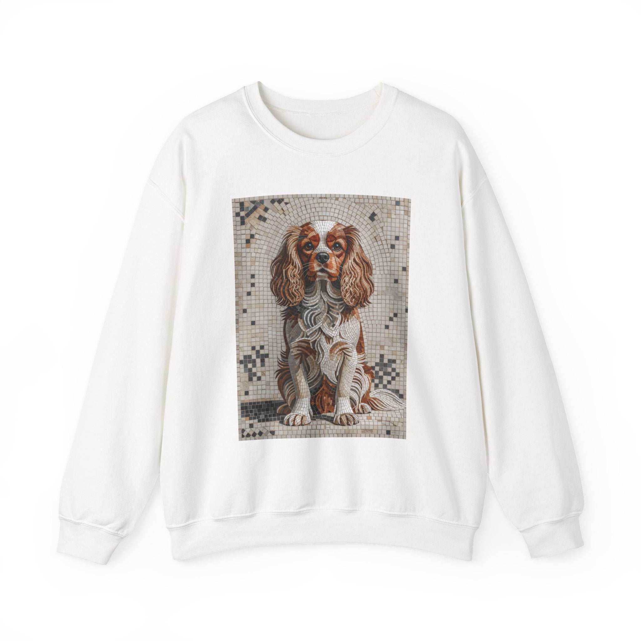 Cavalier King Charles Spaniel Sweatshirt | Living Work of Art Collection | Mosaic Style