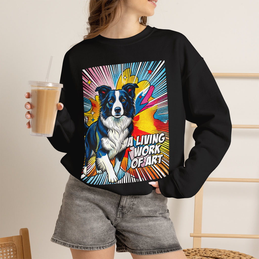 Border Collie Sweatshirt | Living Work of Art Collection | Pop Art