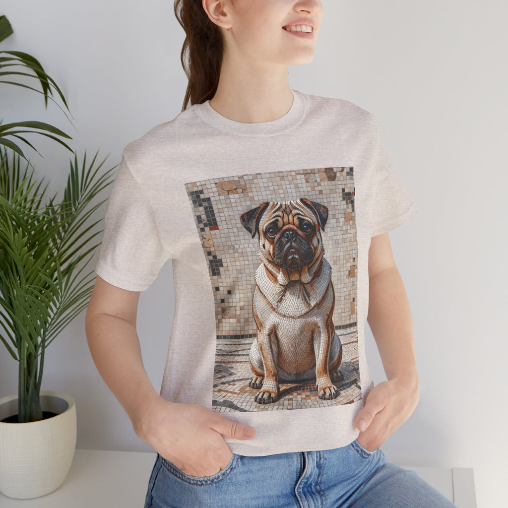 Pug T Shirt | Living Work of Art Collection | Mosaic Style