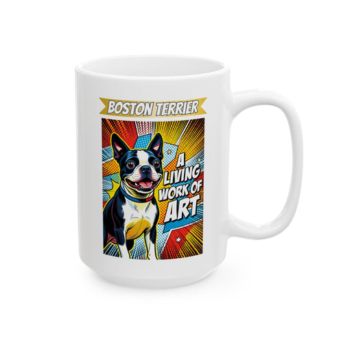 Boston Terrier Coffee Mug | Living Work of Art Collection | Pop Art