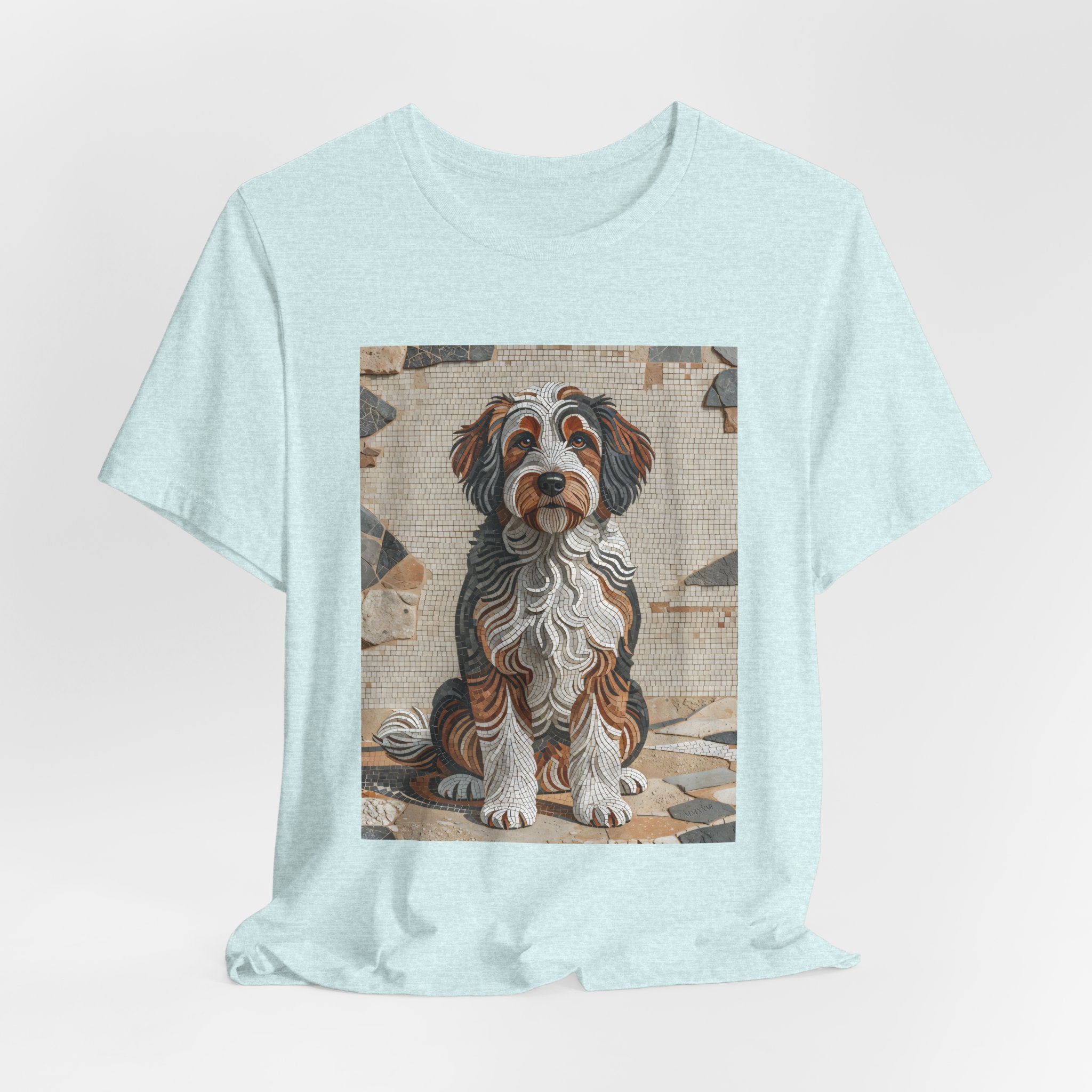 Bernedoodle T Shirt | Living Work of Art Collection | Mosaic Style