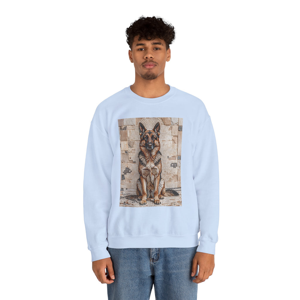 German Shepherd Sweatshirt | Living Work of Art Collection | Mosaic Style