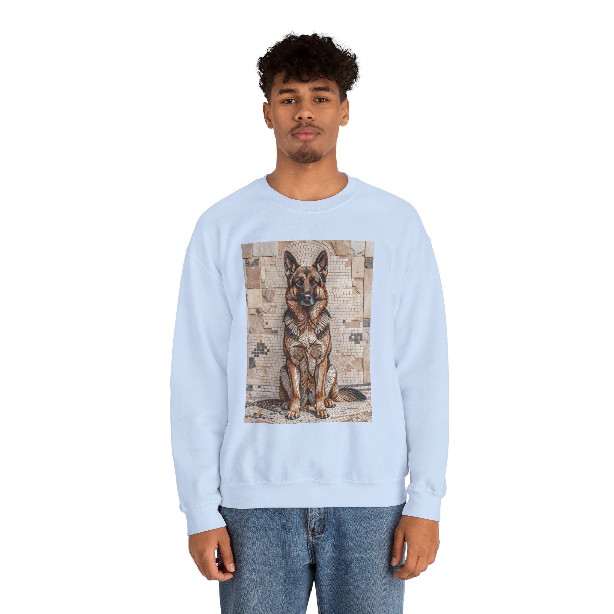 German Shepherd Sweatshirt | Living Work of Art Collection | Mosaic Style