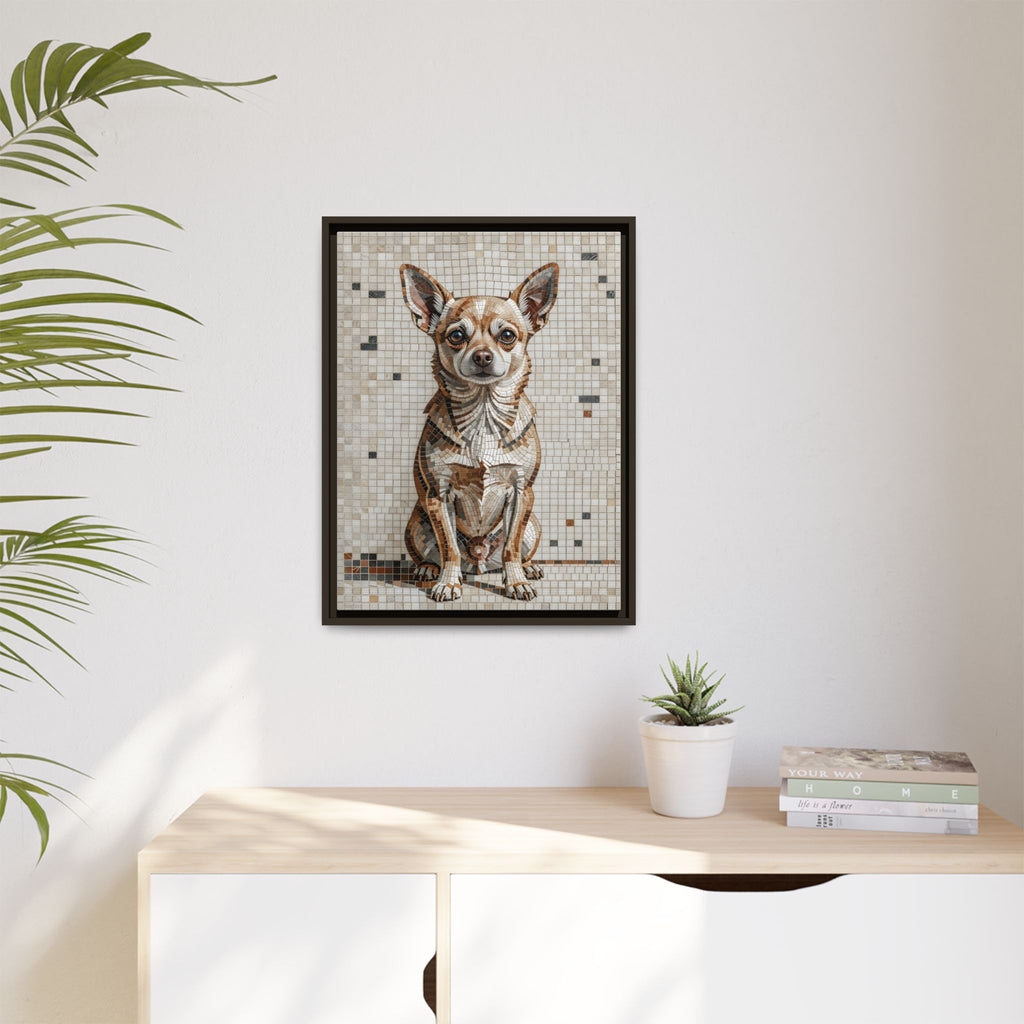 Chihuahua Canvas Wall Art | Living Work of Art Collection | Mosaic Style Print