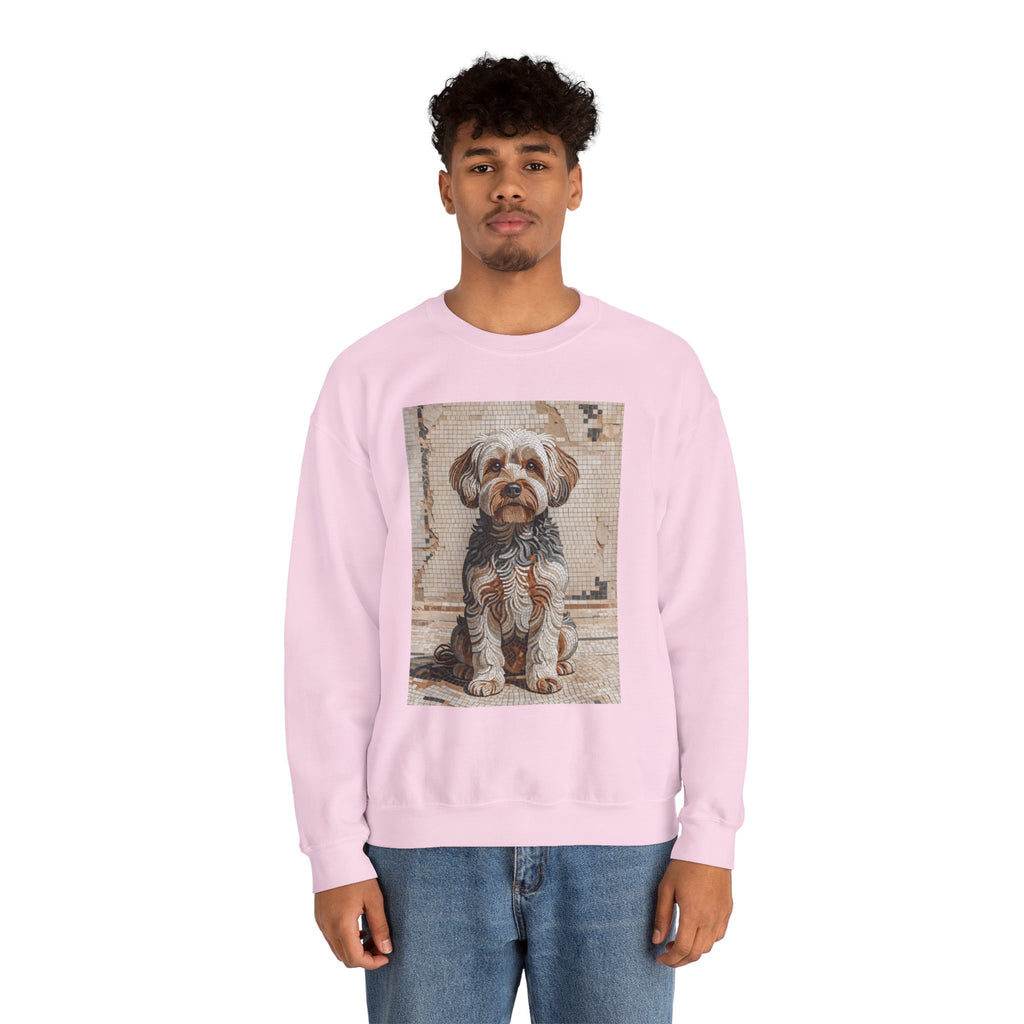 Yorkipoo Sweatshirt | Living Work of Art Collection | Mosaic Style