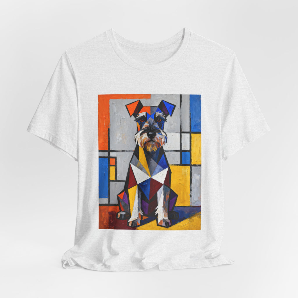 Schnauzer T Shirt | Living Work of Art Collection | Cubist Style