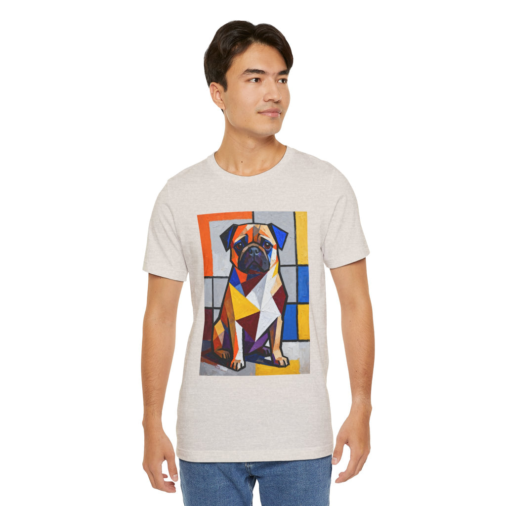 Pug T Shirt | Living Work of Art Collection | Cubist Style