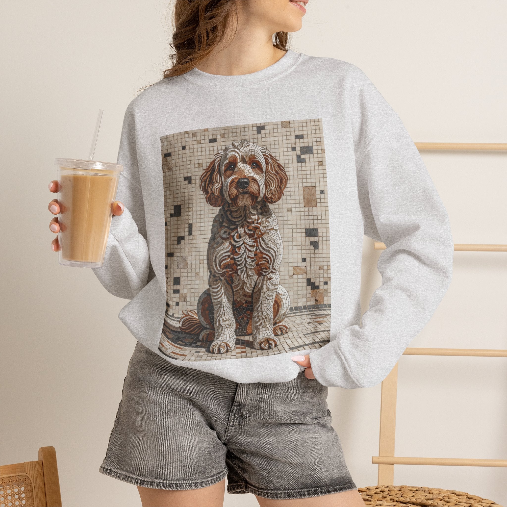 Schnoodle Sweatshirt | Living Work of Art Collection | Mosaic Style