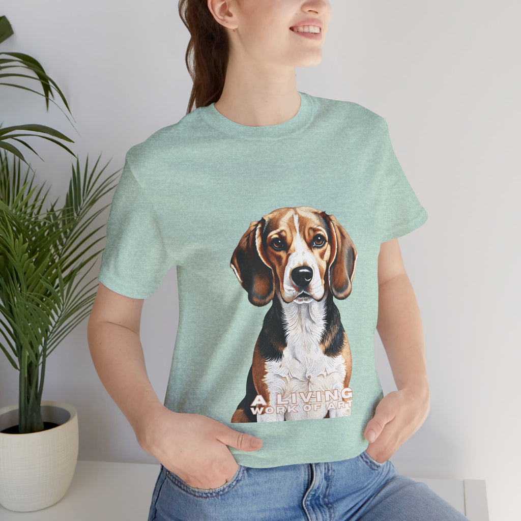 Beagle T Shirt | Living Work of Art Collection | Pointillism Style