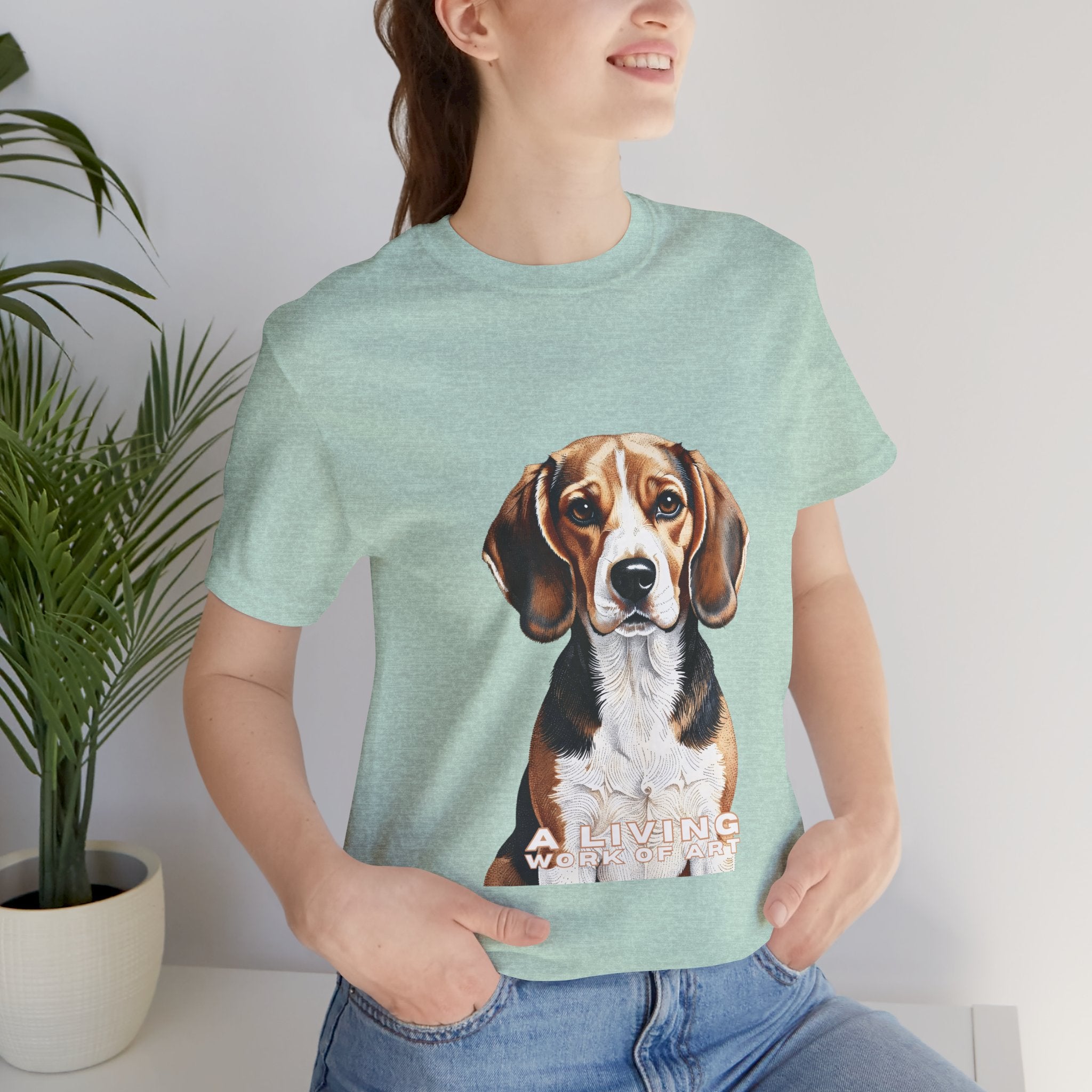 Beagle T Shirt | Living Work of Art Collection | Pointillism Style
