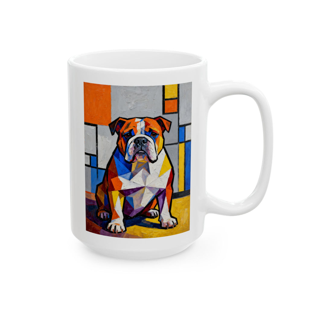 Bulldog Mug | Living Work of Art Collection | Cubist Style