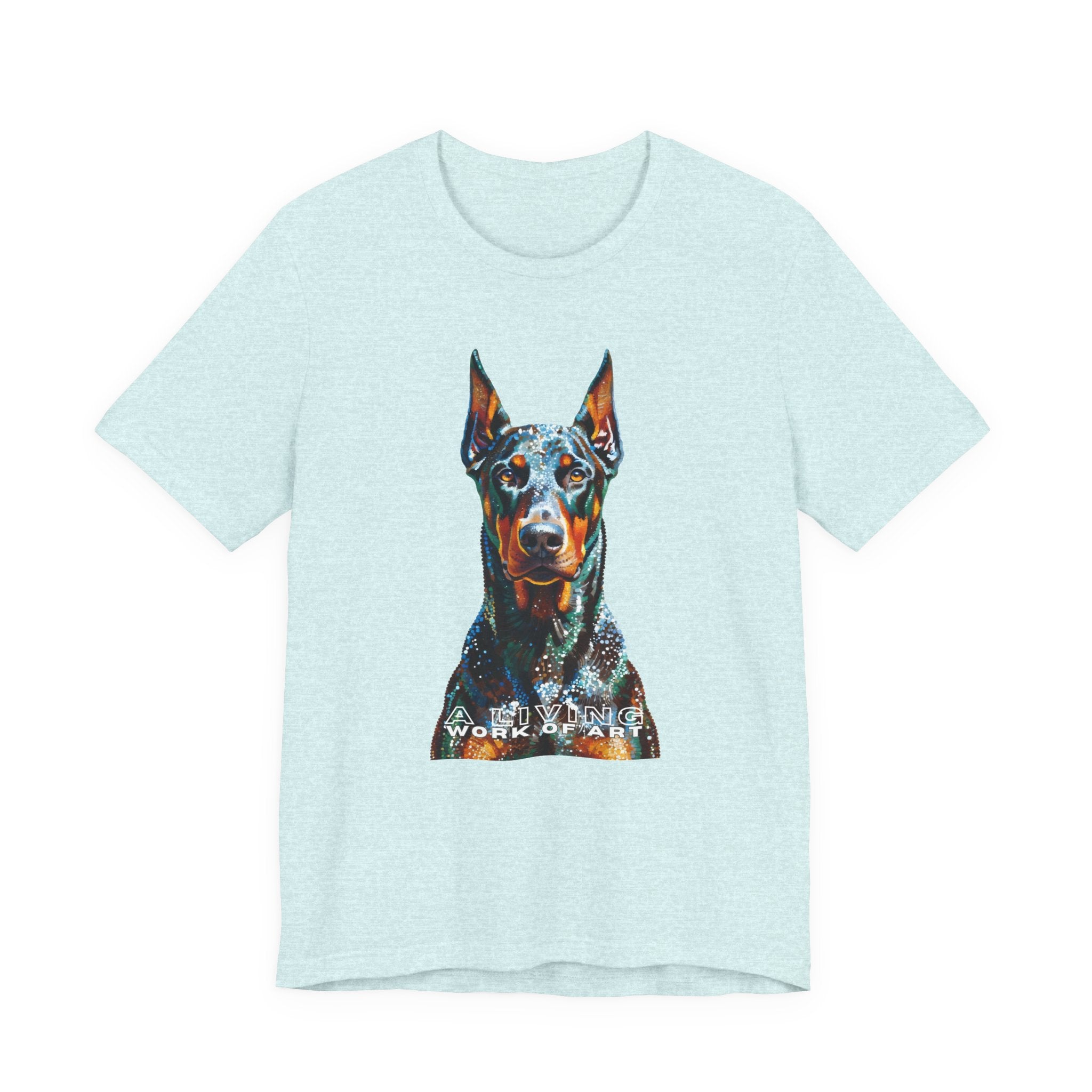 Doberman Pinscher T Shirt | Living Work of Art Collection | Pointillism Style