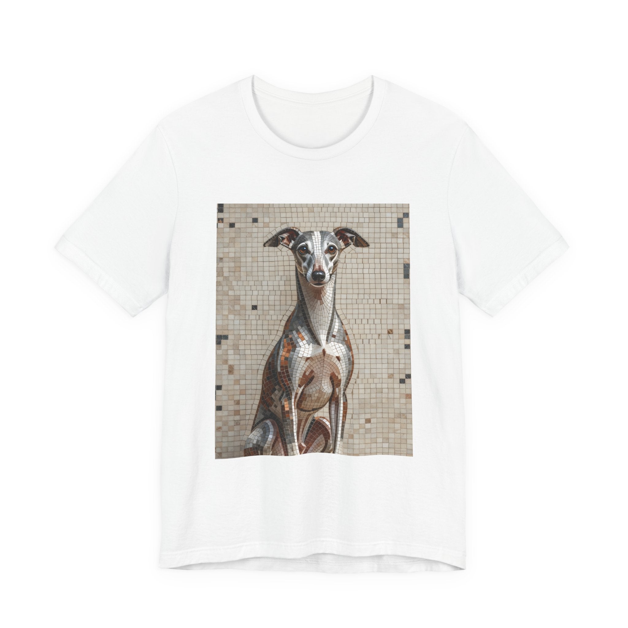 Whippet T Shirt | Living Work of Art Collection | Mosaic Style