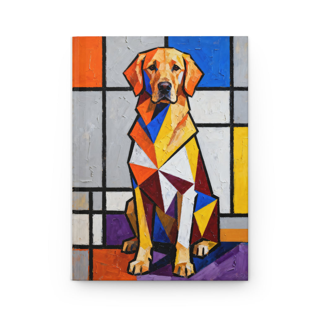 Golden Retriever Notebook | Living Work of Art Collection | Cubist Style