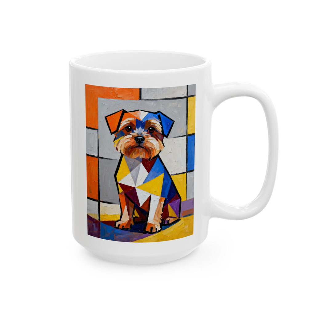 Yorkipoo Coffee Mug | Living Work of Art Collection | Cubist Style