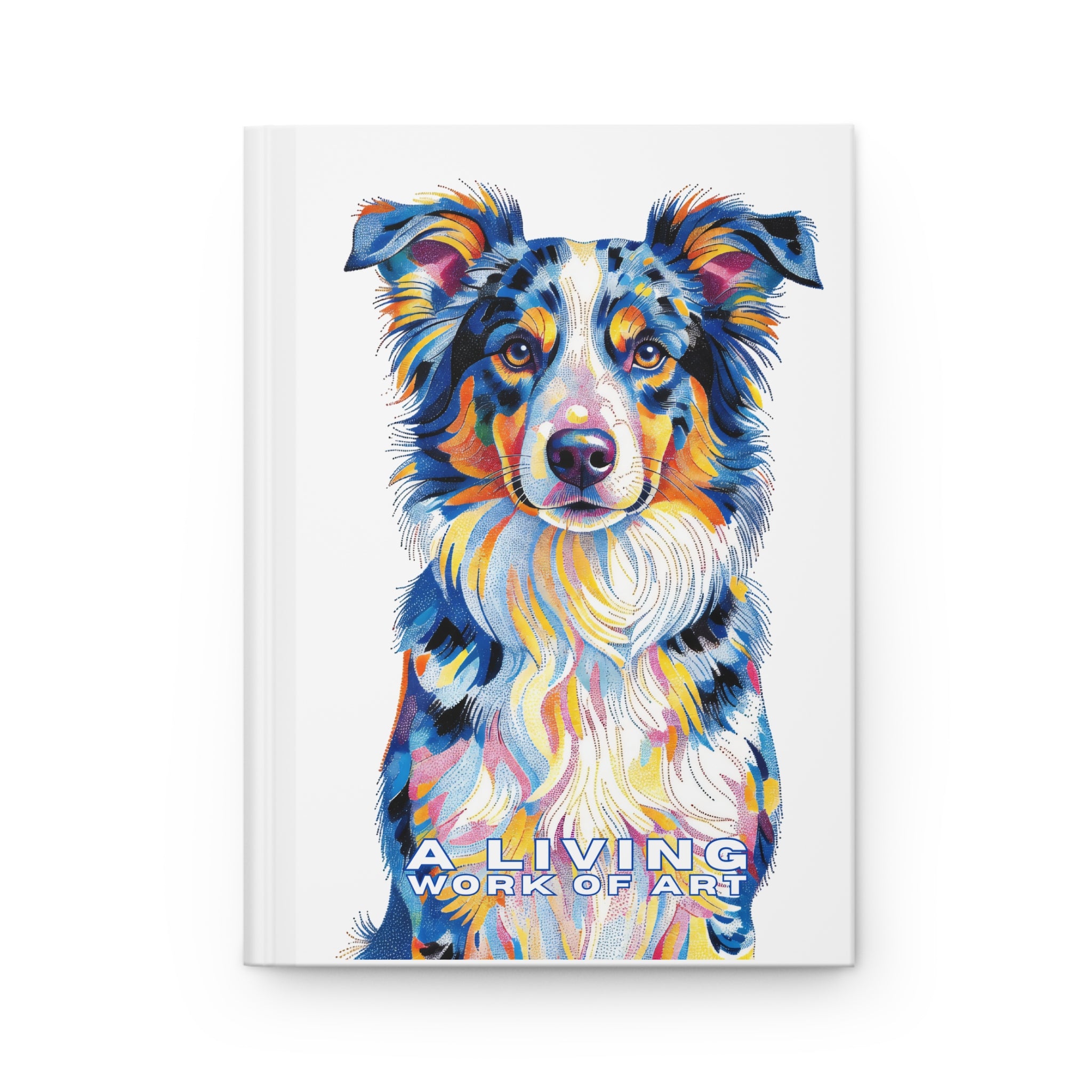 Australian Shepherd Notebook | Living Work of Art Collection | Pointillism Style