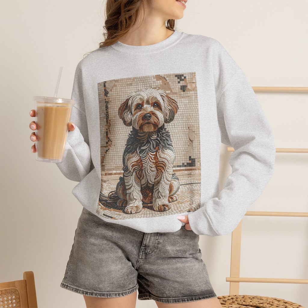 Yorkipoo Sweatshirt | Living Work of Art Collection | Mosaic Style