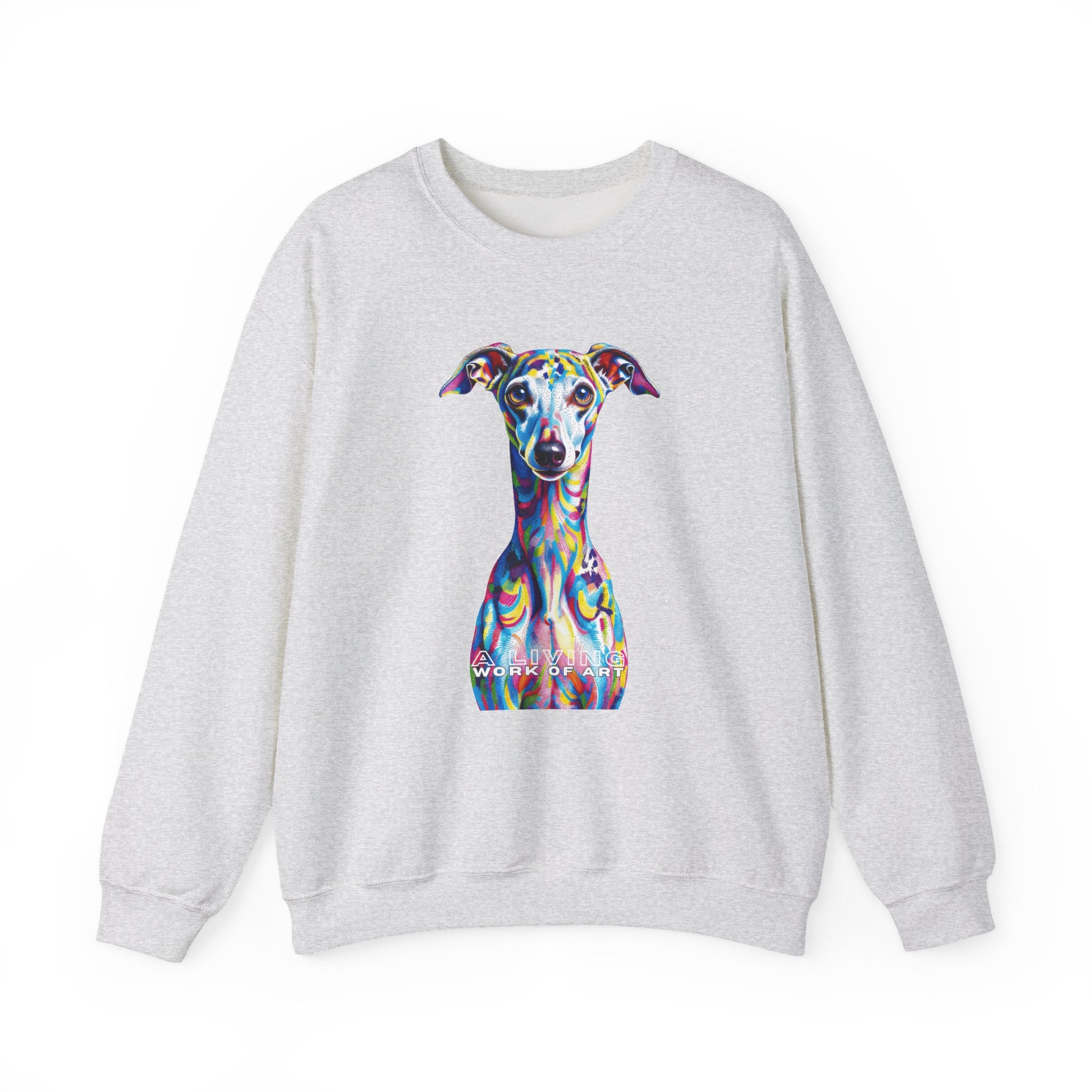 Italian Greyhound Sweatshirt | Living Work of Art Collection | Pointillism Style