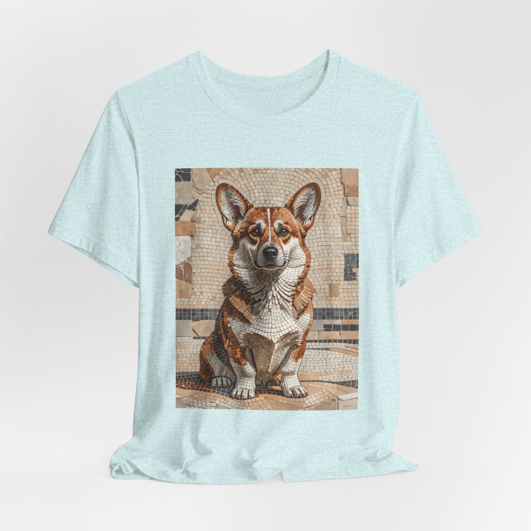 Corgi T Shirt | Living Work of Art Collection | Mosaic Style