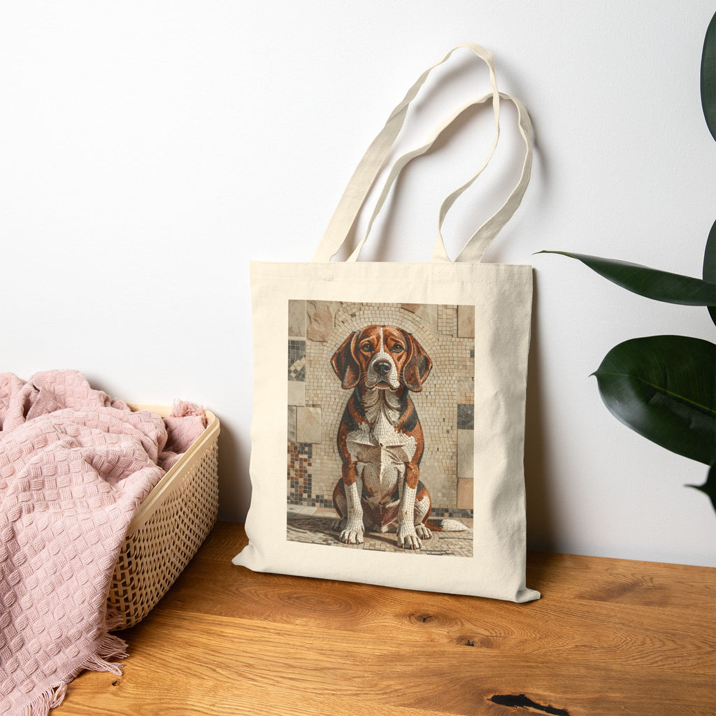 Beagle Tote Bag | Living Work of Art Collection | Mosaic Style