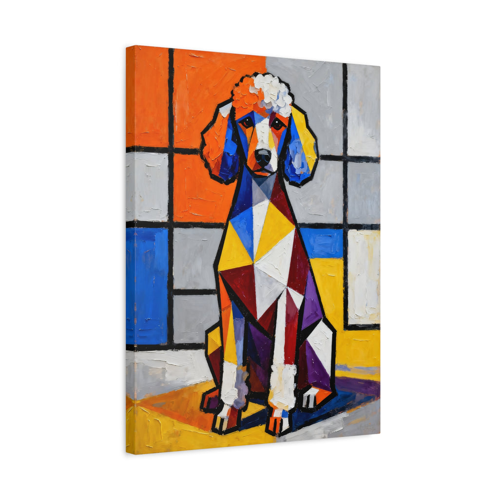 Poodle Canvas Wall Art | Living Work of Art Collection | Cubist Style Print