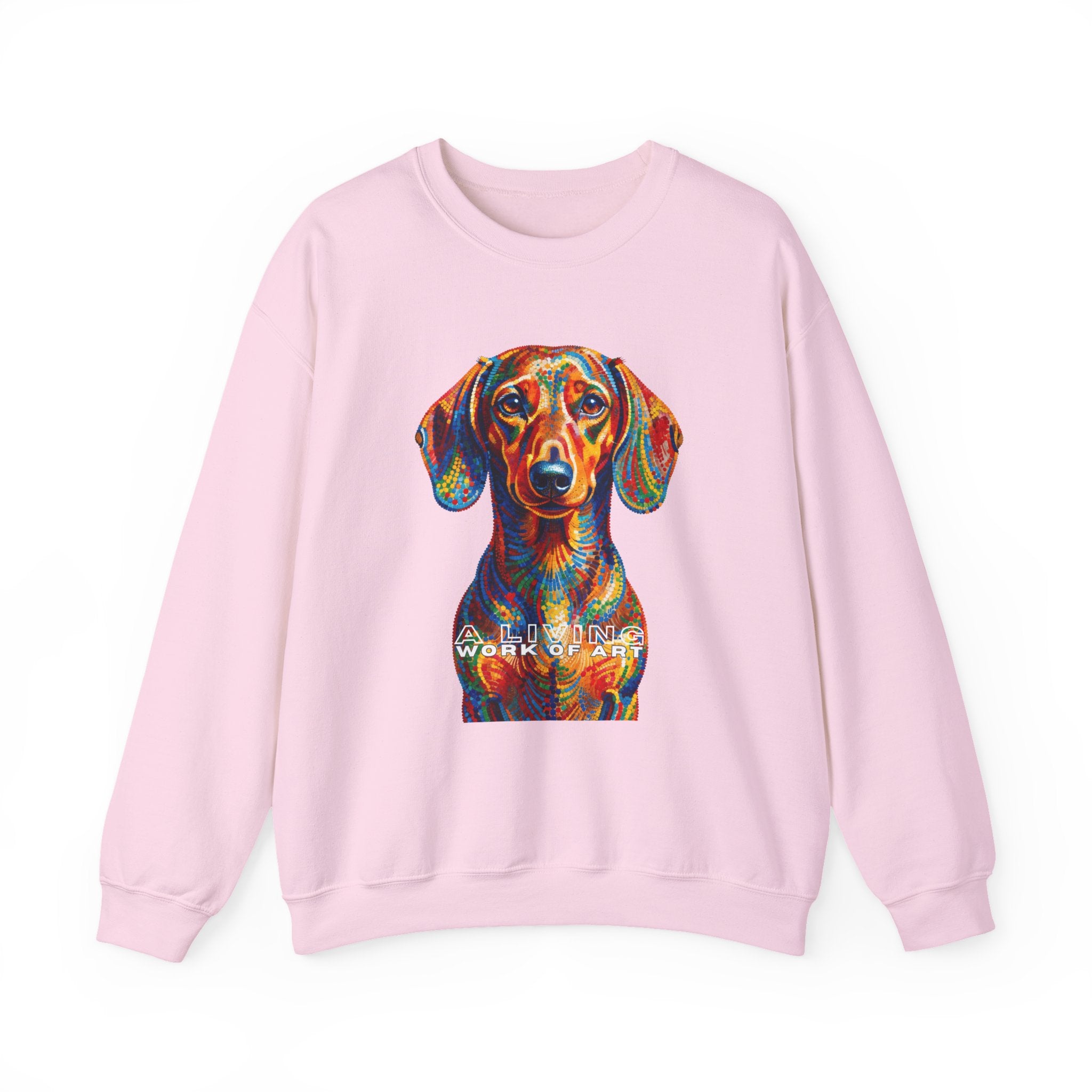 Dachshund Sweatshirt | Living Work of Art Collection | Pointillism Style