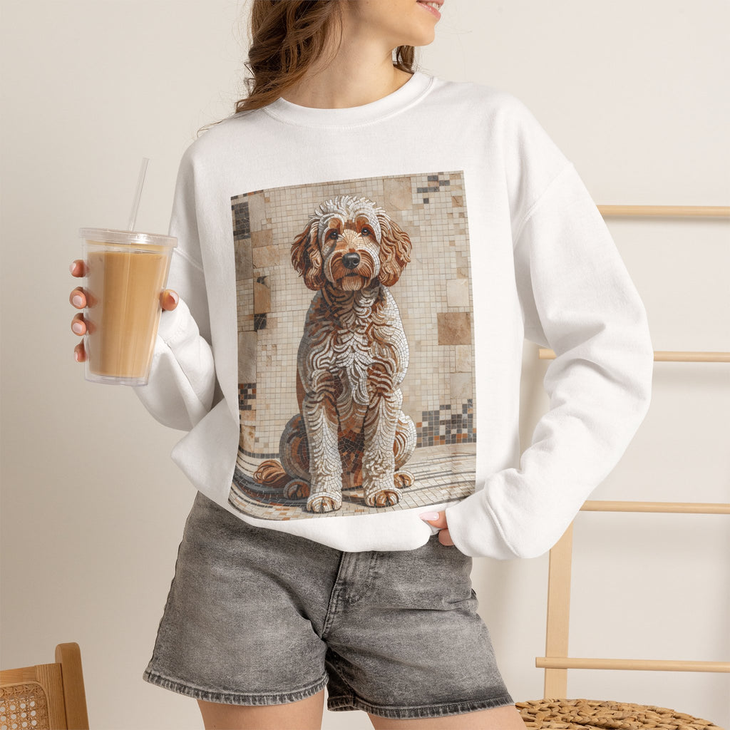 Goldendoodle Sweatshirt | Living Work of Art Collection | Mosaic Style