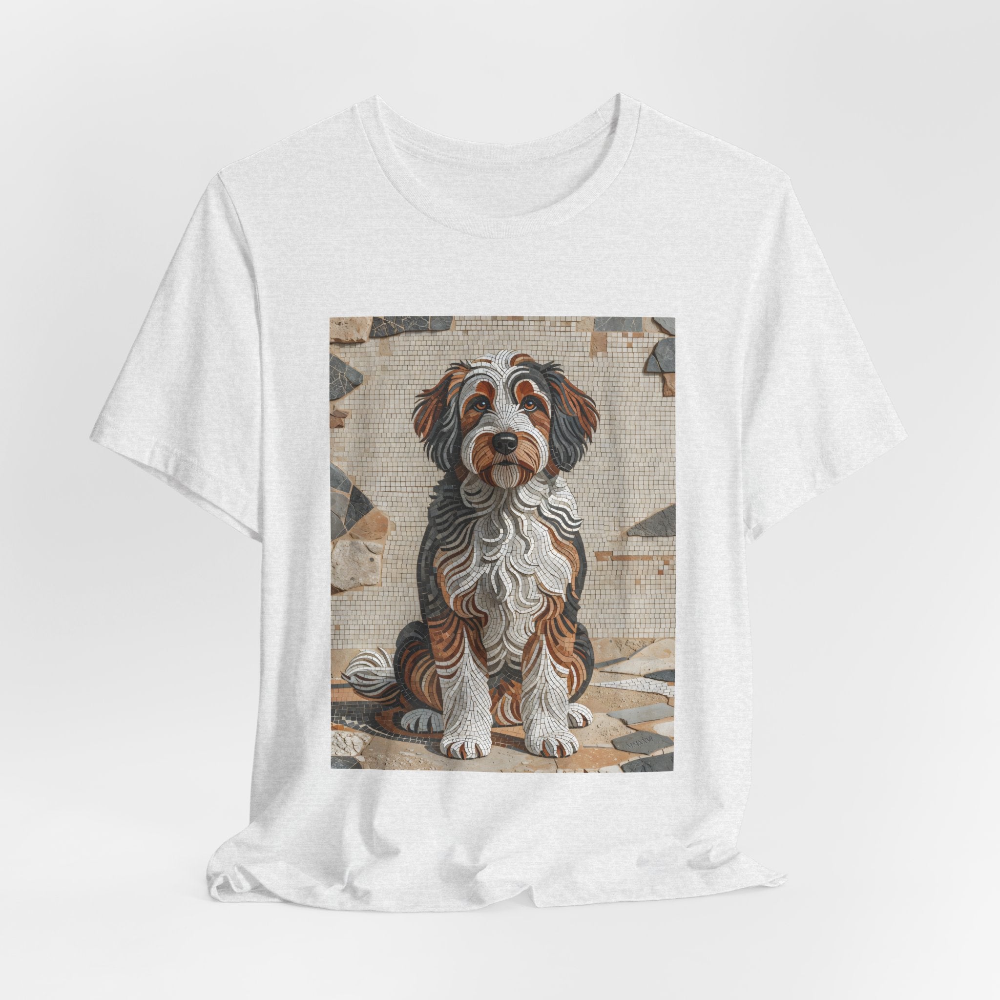 Bernedoodle T Shirt | Living Work of Art Collection | Mosaic Style