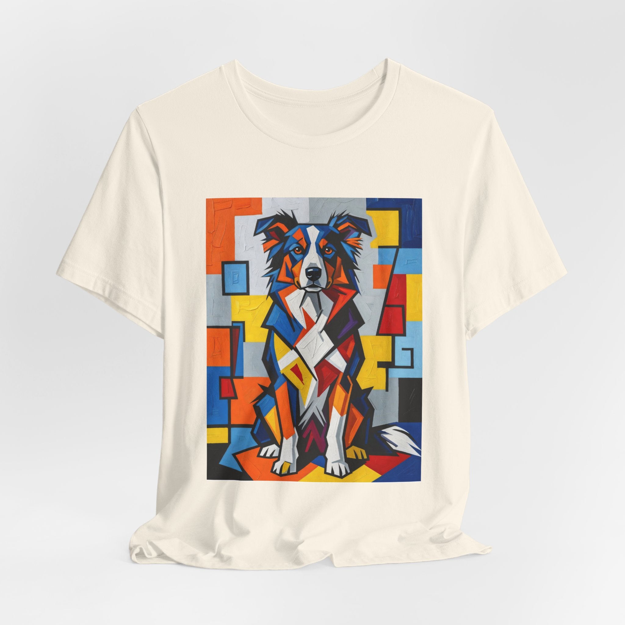 Border Collie T Shirt | Living Work of Art Collection | Cubist Style
