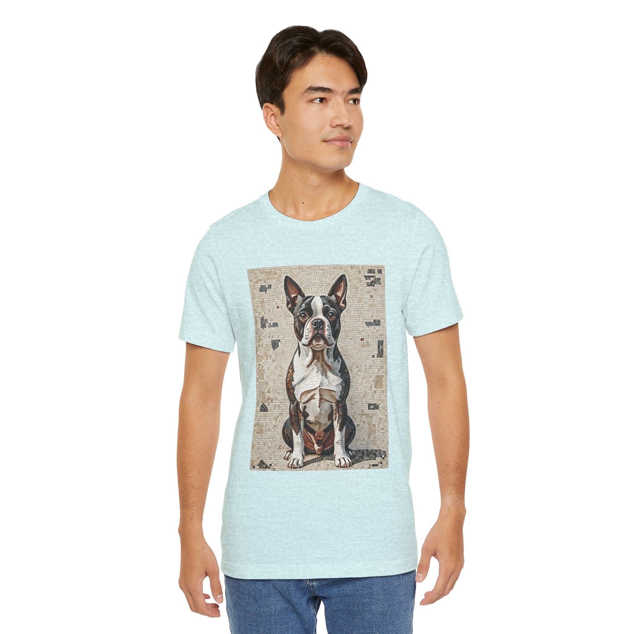 Boston Terrier T Shirt | Living Work of Art Collection | Mosaic Style