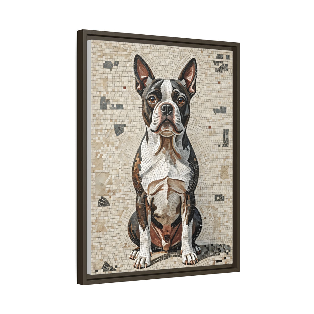 Boston Terrier Canvas Wall Art | Living Work of Art Collection | Mosaic Style Print