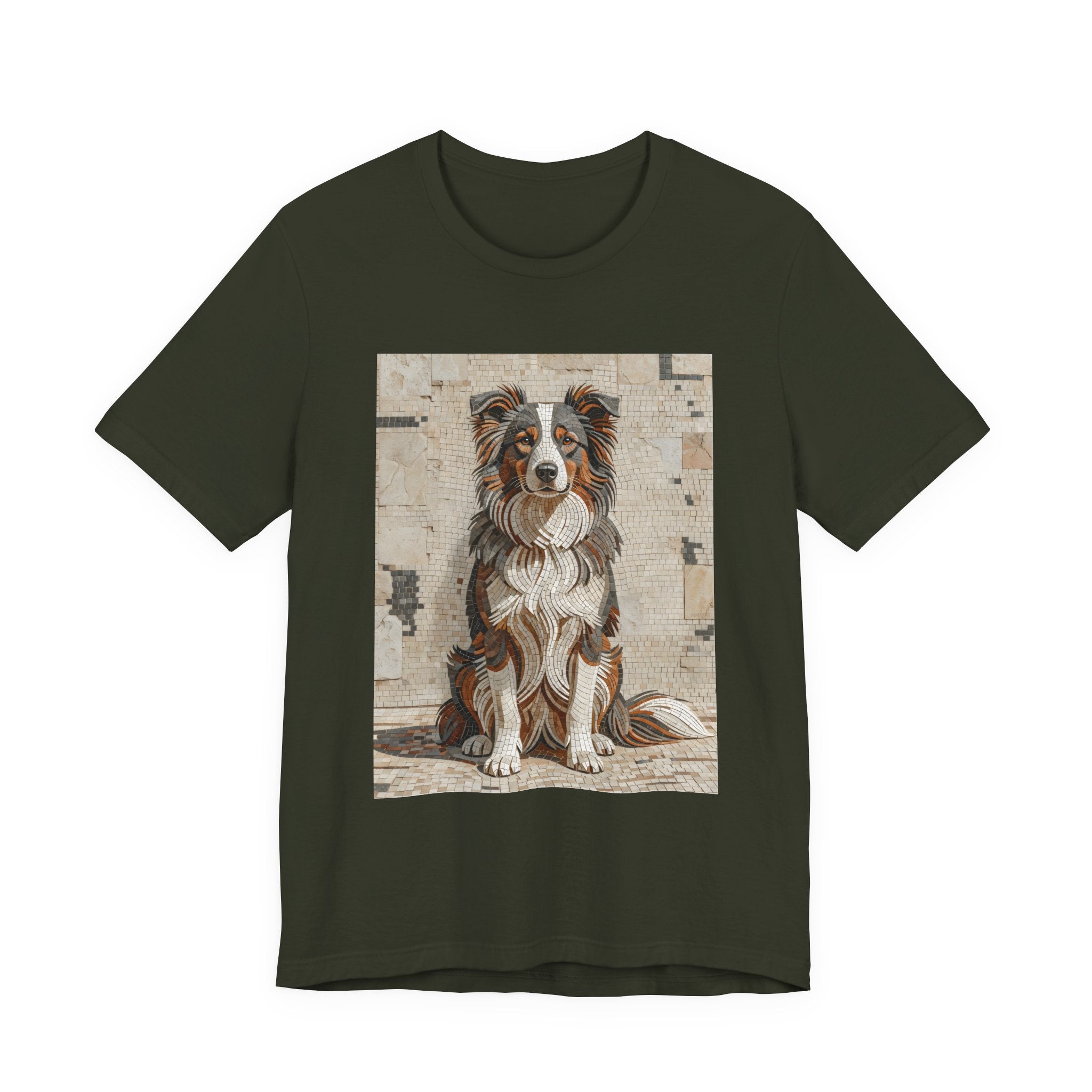 Border Collie T Shirt | Living Work of Art Collection | Mosaic Style