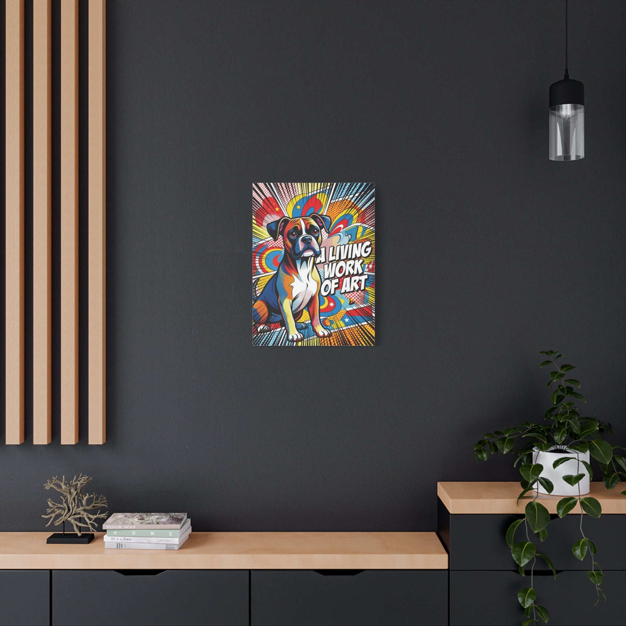 Boxer Canvas Wall Art | Living Work of Art Collection | Pop Art Print