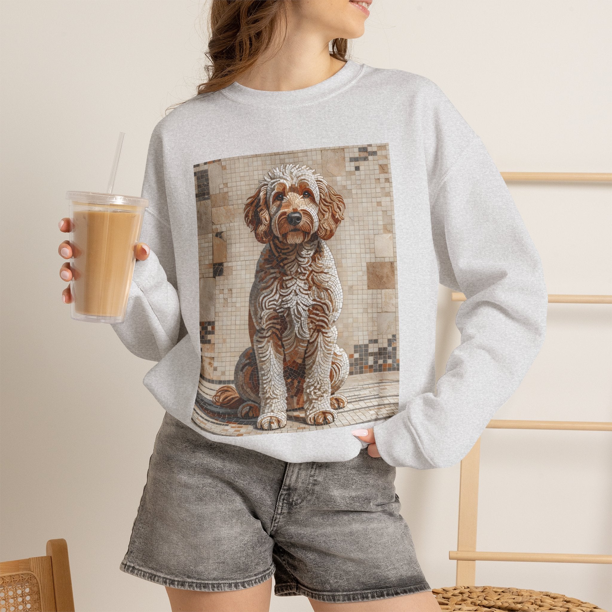 Goldendoodle Sweatshirt | Living Work of Art Collection | Mosaic Style