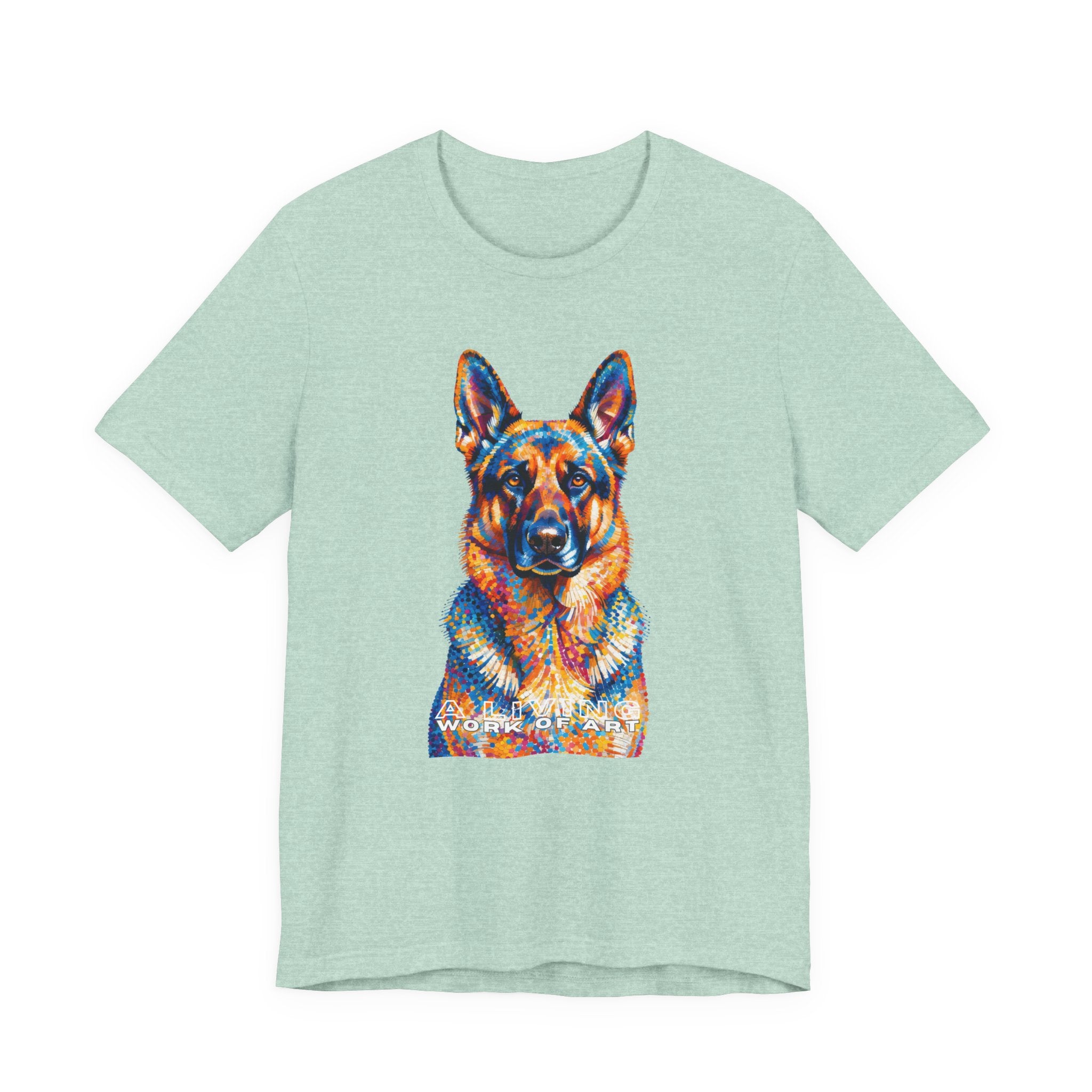German Shepherd T Shirt | Living Work of Art Collection | Pointillism Style