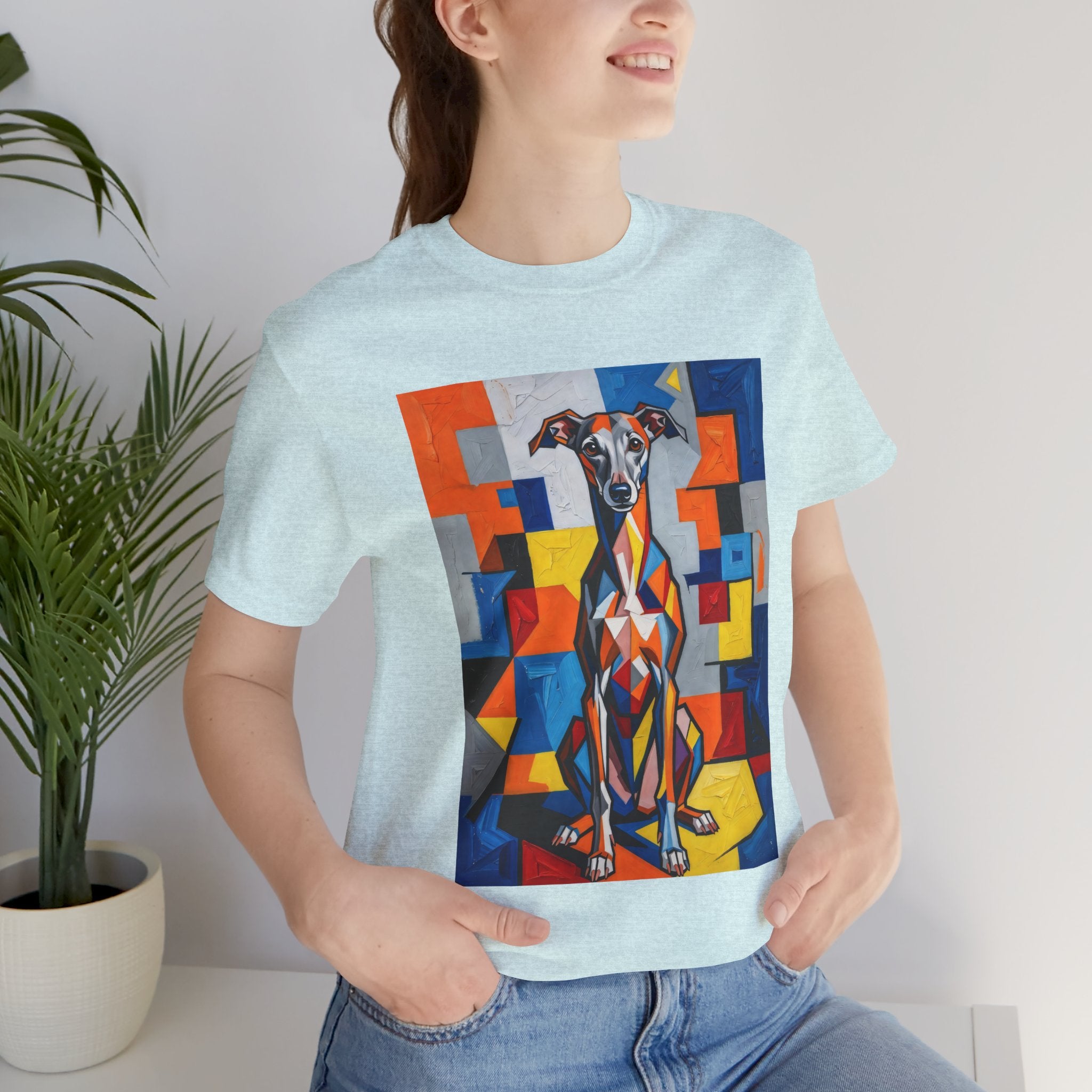 Italian Greyhound T Shirt | Living Work of Art Collection | Cubist Style