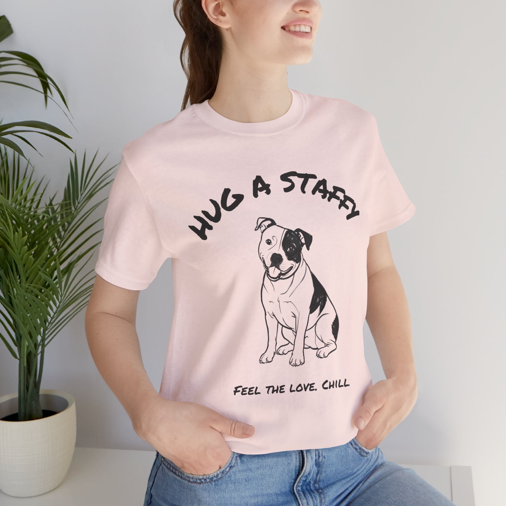 Staffordshire Bull Terrier T Shirt | Hug a Staffy