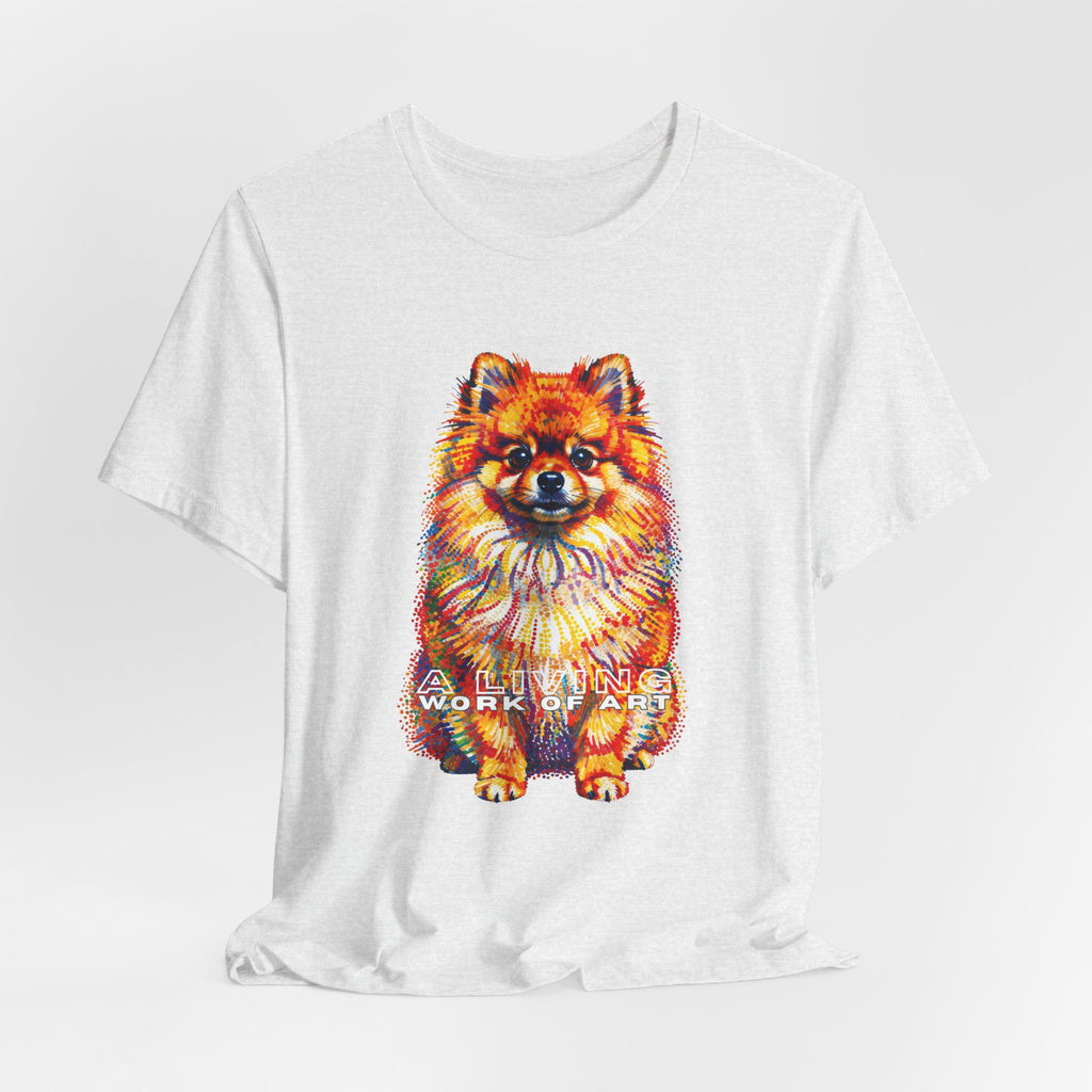 Pomeranian T Shirt | Living Work of Art Collection | Pointillism Style