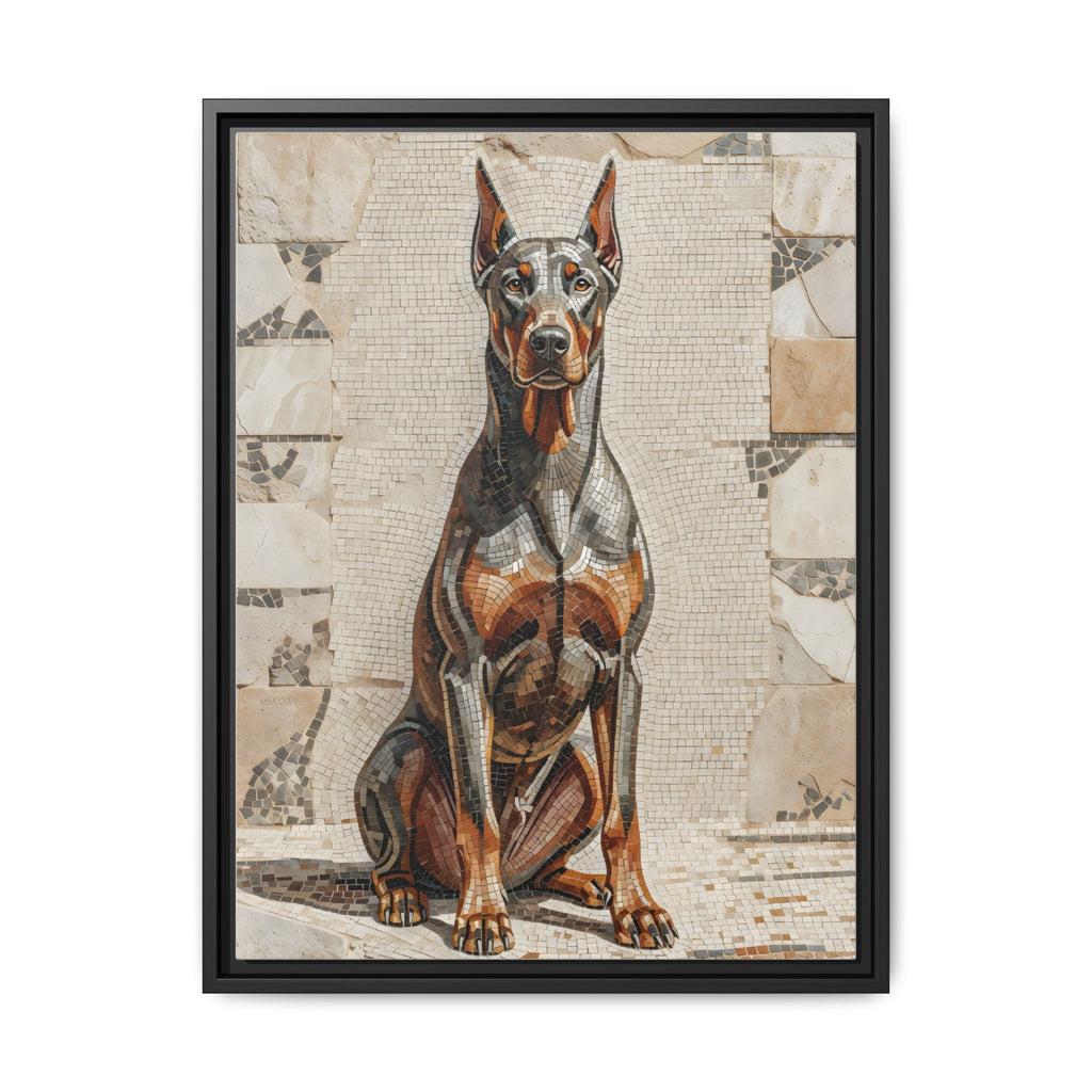 Doberman Pinscher Canvas Wall Art | Living Work of Art Collection | Mosaic Style Print