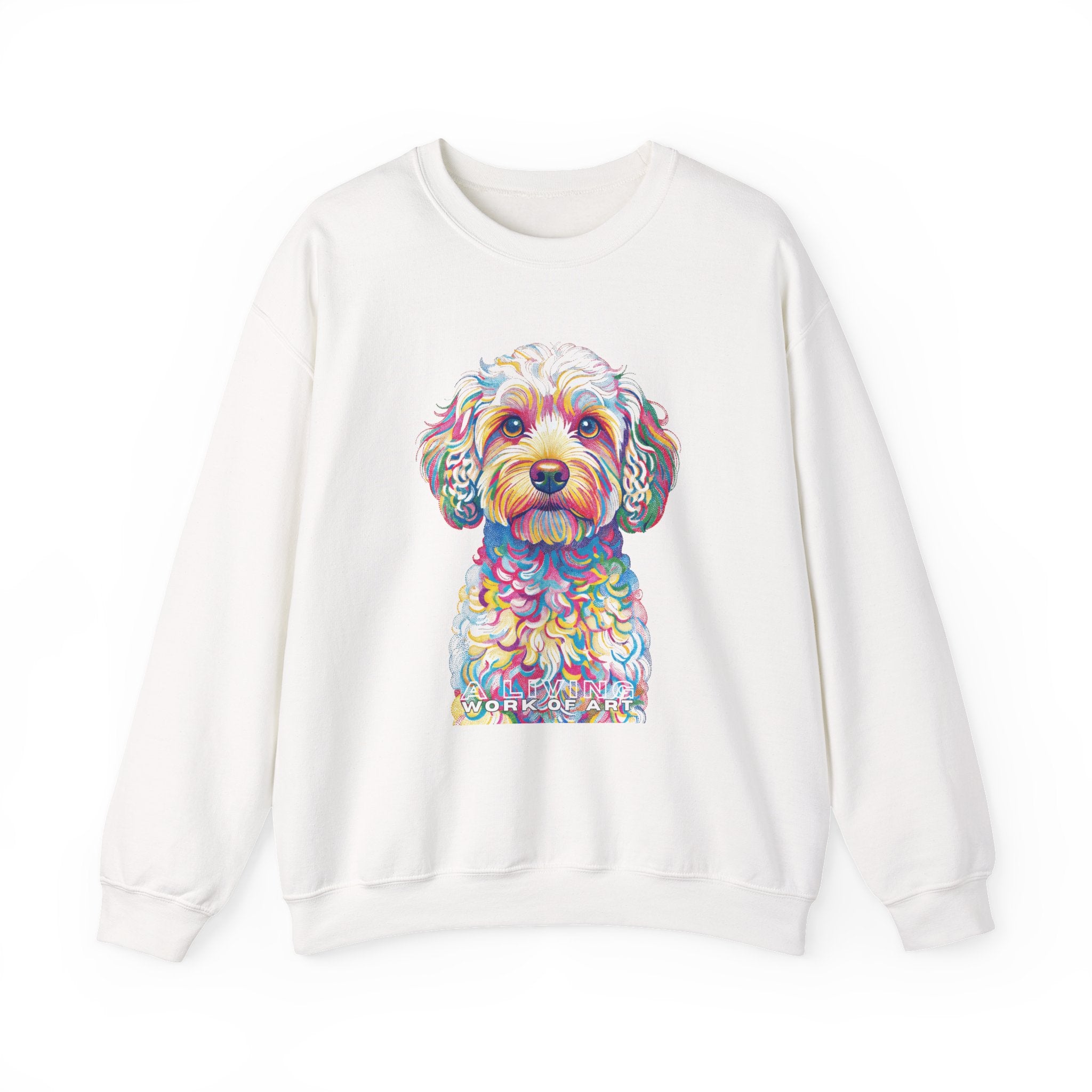Cavapoo Sweatshirt | Living Work of Art Collection | Pointillism Style